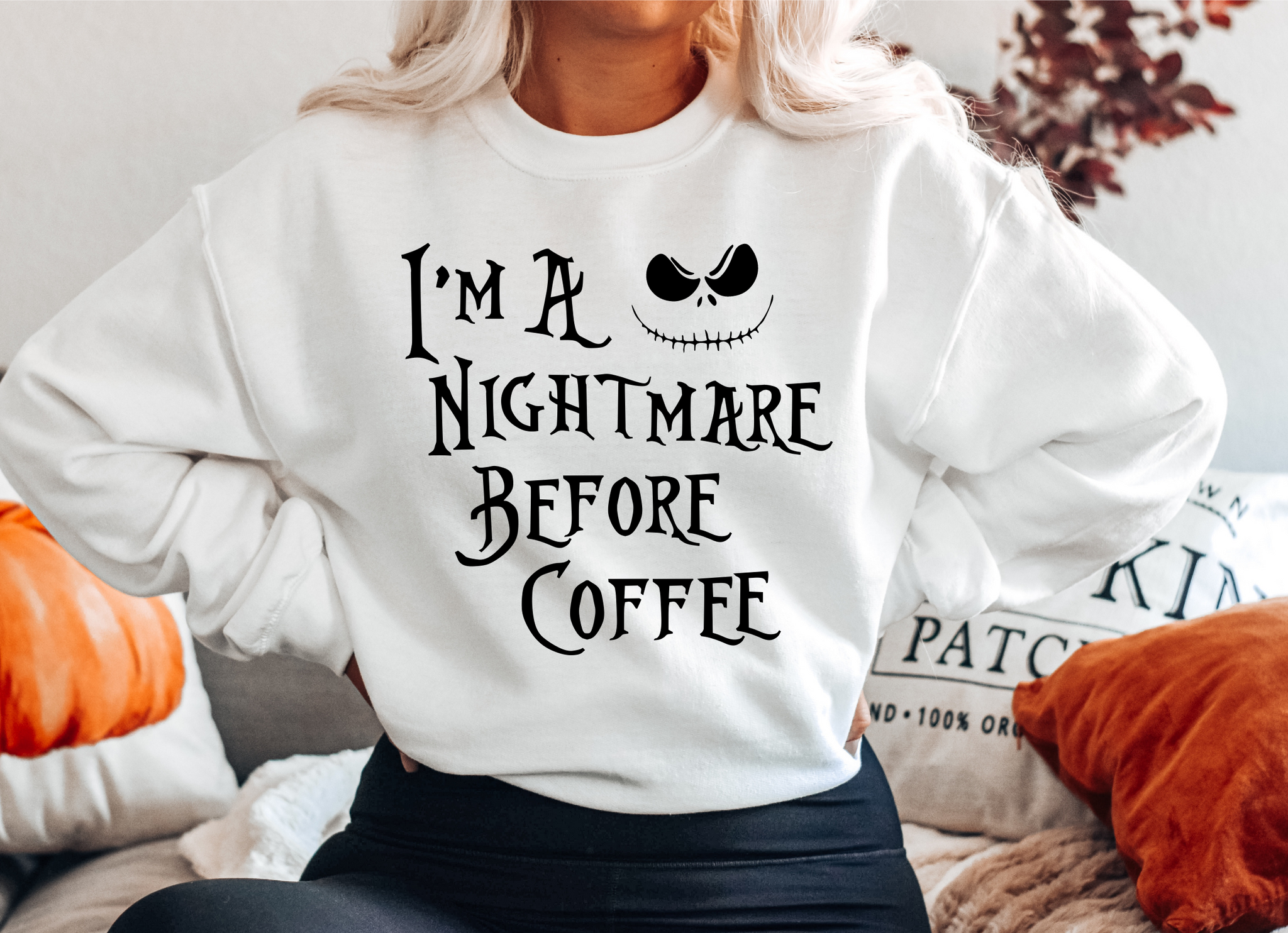 I'm A Nightmare Before Coffee Crewneck Sweatshirt